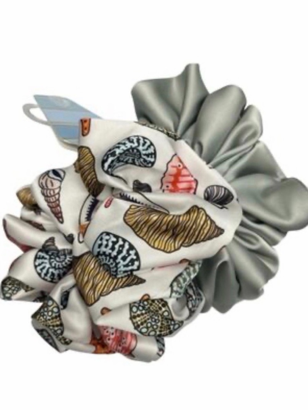 NWT ⚜️🐚⚜️ Piper K Gorgeous Satin Oversized Scrunchies Hair Ties Set of 2